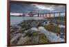 Dawn Breaks over the Forth Rail Bridge, UNESCO World Heritage Site, and the Firth of Forth-Andrew Sproule-Framed Photographic Print