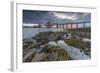 Dawn Breaks over the Forth Rail Bridge, UNESCO World Heritage Site, and the Firth of Forth-Andrew Sproule-Framed Photographic Print