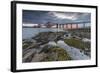 Dawn Breaks over the Forth Rail Bridge, UNESCO World Heritage Site, and the Firth of Forth-Andrew Sproule-Framed Photographic Print