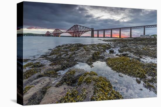 Dawn Breaks over the Forth Rail Bridge, UNESCO World Heritage Site, and the Firth of Forth-Andrew Sproule-Stretched Canvas
