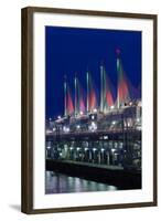 Dawn, Canada Place, Vancouver, British Columbia, Canada-Walter Bibikow-Framed Photographic Print