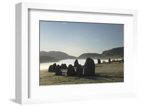 Dawn, Castlerigg Stone Circle, Helvellyn Range on Horizon, Keswick, Lake District, Cumbria-James Emmerson-Framed Photographic Print