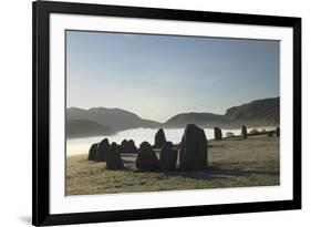 Dawn, Castlerigg Stone Circle, Helvellyn Range on Horizon, Keswick, Lake District, Cumbria-James Emmerson-Framed Photographic Print