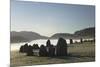 Dawn, Castlerigg Stone Circle, Helvellyn Range on Horizon, Keswick, Lake District, Cumbria-James Emmerson-Mounted Photographic Print