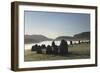 Dawn, Castlerigg Stone Circle, Helvellyn Range on Horizon, Keswick, Lake District, Cumbria-James Emmerson-Framed Photographic Print