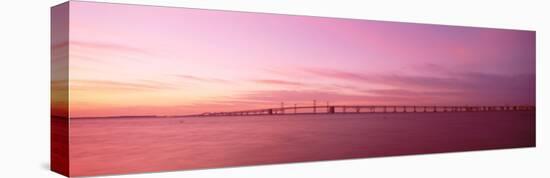 Dawn, Chesapeake Bay Bridge, Maryland, USA-null-Stretched Canvas