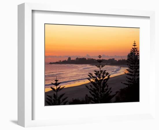 Dawn, Coolangatta, Gold Coast, Queensland, Australia-David Wall-Framed Photographic Print