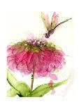 Pink Wildflower-Dawn Derman-Stretched Canvas