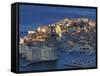 Dawn in port city of Dubrovnik, Dalmatia, Croatia-Alan Klehr-Framed Stretched Canvas