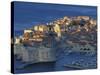 Dawn in port city of Dubrovnik, Dalmatia, Croatia-Alan Klehr-Stretched Canvas