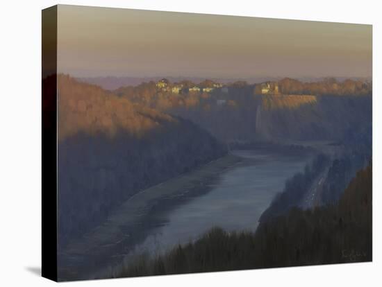 Dawn in the Avon Gorge, December-Tom Hughes-Stretched Canvas