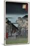 Dawn in the Yoshiwara', from the Series 'One Hundred Views of Famous Places in Edo'-Ando Hiroshige-Mounted Giclee Print