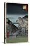 Dawn in the Yoshiwara', from the Series 'One Hundred Views of Famous Places in Edo'-Ando Hiroshige-Stretched Canvas