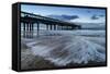 Dawn Landscape of Pier Stretching out into Sea-Veneratio-Framed Stretched Canvas