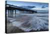 Dawn Landscape of Pier Stretching out into Sea-Veneratio-Stretched Canvas