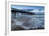 Dawn Landscape of Pier Stretching out into Sea-Veneratio-Framed Photographic Print