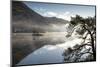 Dawn light and transient sunlit mist over Wall Holm Island on Ullswater, England-John Potter-Mounted Photographic Print