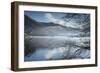 Dawn light and transient sunlit mist over Wall Holm Island on Ullswater, England-John Potter-Framed Photographic Print