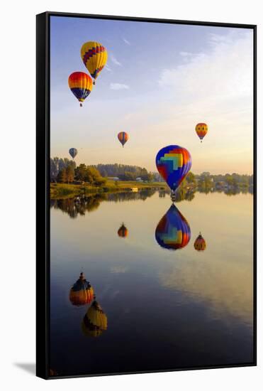 Dawn Light at Prosser Balloon Rally, Prosser, Washington, USA-Richard Duval-Framed Stretched Canvas