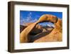 Dawn Light on Lone Pine Peak Through Mobius Arch, Inyo National Forest, California-Russ Bishop-Framed Photographic Print