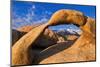 Dawn Light on Lone Pine Peak Through Mobius Arch, Inyo National Forest, California-Russ Bishop-Mounted Photographic Print