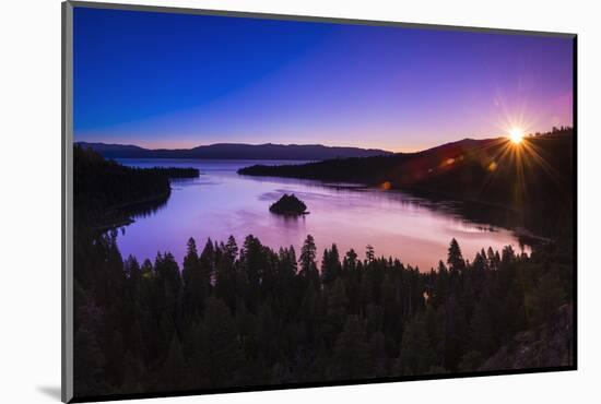 Dawn light over Emerald Bay on Lake Tahoe, Emerald Bay State Park, California, USA-Russ Bishop-Mounted Photographic Print