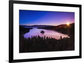 Dawn light over Emerald Bay on Lake Tahoe, Emerald Bay State Park, California, USA-Russ Bishop-Framed Premium Photographic Print