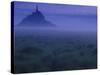 Dawn, Mist and Field, Normandy, France-Walter Bibikow-Stretched Canvas