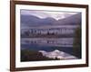 Dawn Mist in Autumnal Colours and Hunters Cabin Closed for the Winter, Kenai Peninsula, Alaska, USA-Jeremy Bright-Framed Photographic Print