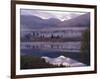 Dawn Mist in Autumnal Colours and Hunters Cabin Closed for the Winter, Kenai Peninsula, Alaska, USA-Jeremy Bright-Framed Photographic Print