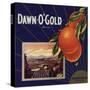 Dawn O Gold Brand - California - Citrus Crate Label-Lantern Press-Stretched Canvas