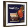 Dawn O Gold Brand - California - Citrus Crate Label-Lantern Press-Framed Art Print