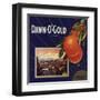 Dawn O Gold Brand - California - Citrus Crate Label-Lantern Press-Framed Art Print