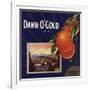 Dawn O Gold Brand - California - Citrus Crate Label-Lantern Press-Framed Art Print