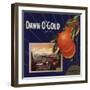 Dawn O Gold Brand - California - Citrus Crate Label-Lantern Press-Framed Art Print