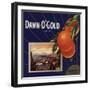 Dawn O Gold Brand - California - Citrus Crate Label-Lantern Press-Framed Art Print