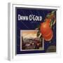 Dawn O Gold Brand - California - Citrus Crate Label-Lantern Press-Framed Art Print