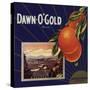 Dawn O Gold Brand - California - Citrus Crate Label-Lantern Press-Stretched Canvas