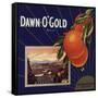 Dawn O Gold Brand - California - Citrus Crate Label-Lantern Press-Framed Stretched Canvas