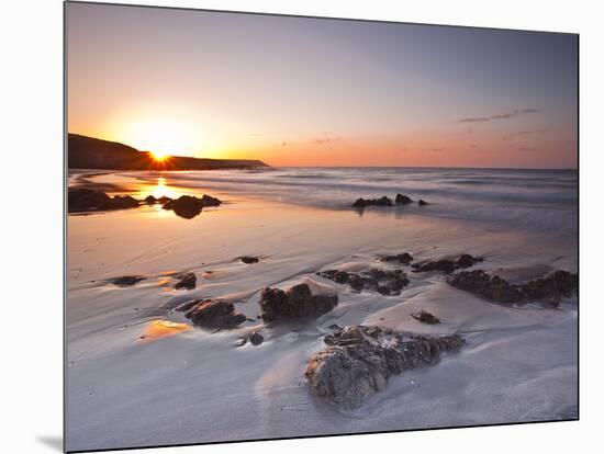 Dawn on Kennack Sands on the Lizard Peninsula in Cornwall, England, United Kingdom, Europe-Julian Elliott-Mounted Photographic Print