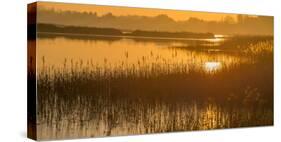 Dawn on the River Alde-Martin Wilcox-Stretched Canvas