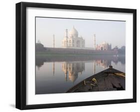 Dawn on the Taj Mahal from Yamuna River, UNESCO World Heritage Site, Agra, Uttar Pradesh, India-Ben Pipe-Framed Photographic Print