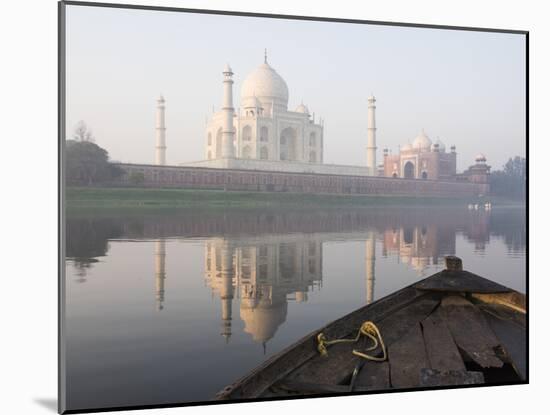 Dawn on the Taj Mahal from Yamuna River, UNESCO World Heritage Site, Agra, Uttar Pradesh, India-Ben Pipe-Mounted Photographic Print