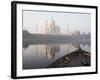 Dawn on the Taj Mahal from Yamuna River, UNESCO World Heritage Site, Agra, Uttar Pradesh, India-Ben Pipe-Framed Photographic Print