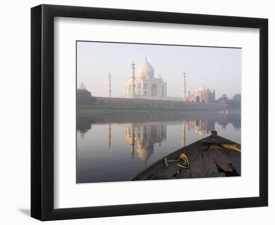 Dawn on the Taj Mahal from Yamuna River, UNESCO World Heritage Site, Agra, Uttar Pradesh, India-Ben Pipe-Framed Photographic Print