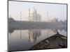 Dawn on the Taj Mahal from Yamuna River, UNESCO World Heritage Site, Agra, Uttar Pradesh, India-Ben Pipe-Mounted Photographic Print