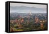 Dawn over Ancient Temples from Hot Air Balloon-Stuart Black-Framed Stretched Canvas