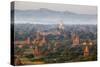 Dawn over Ancient Temples from Hot Air Balloon-Stuart Black-Stretched Canvas