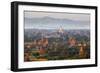 Dawn over Ancient Temples from Hot Air Balloon-Stuart Black-Framed Photographic Print