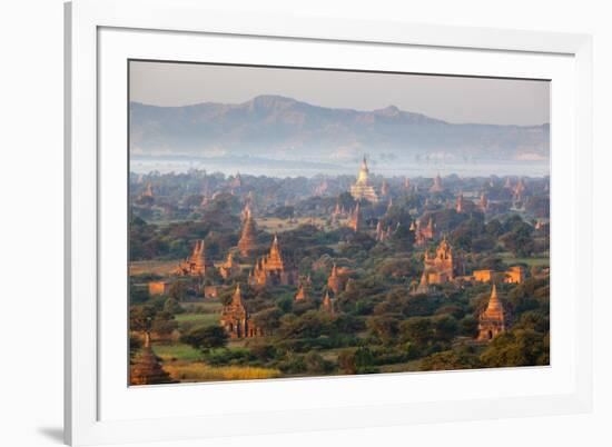 Dawn over Ancient Temples from Hot Air Balloon-Stuart Black-Framed Photographic Print